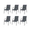 Outdoor Dining Chairs Black 6 Pcs