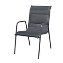 Outdoor Dining Chairs Black 6 Pcs