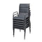 Outdoor Dining Chairs Black 6 Pcs