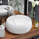 Basin Round Ceramic White 40 x 16 Cm