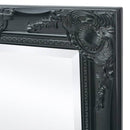 Wall Mirror Baroque Style 100 x 50 Cm Black