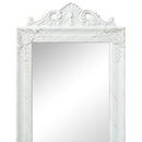 Free-Standing Mirror Baroque Style 160 x 40 Cm White