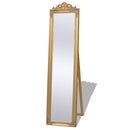 Free-Standing Mirror Baroque Style 160 x 40 Cm Gold