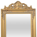 Free-Standing Mirror Baroque Style 160 x 40 Cm Gold