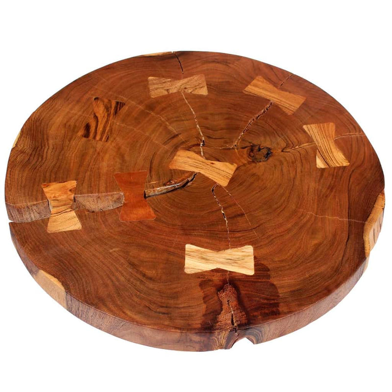 Log Coffee Table Solid Acacia Wood (55-60) x 40 Cm
