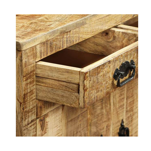 Sideboard With 2 Drawers And 1 Cabinet Rough Mango Wood
