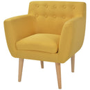 Armchair Fabric 67 x 59 x 77 Cm Yellow
