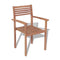 Outdoor Stackable Chairs 4 Pcs Teak