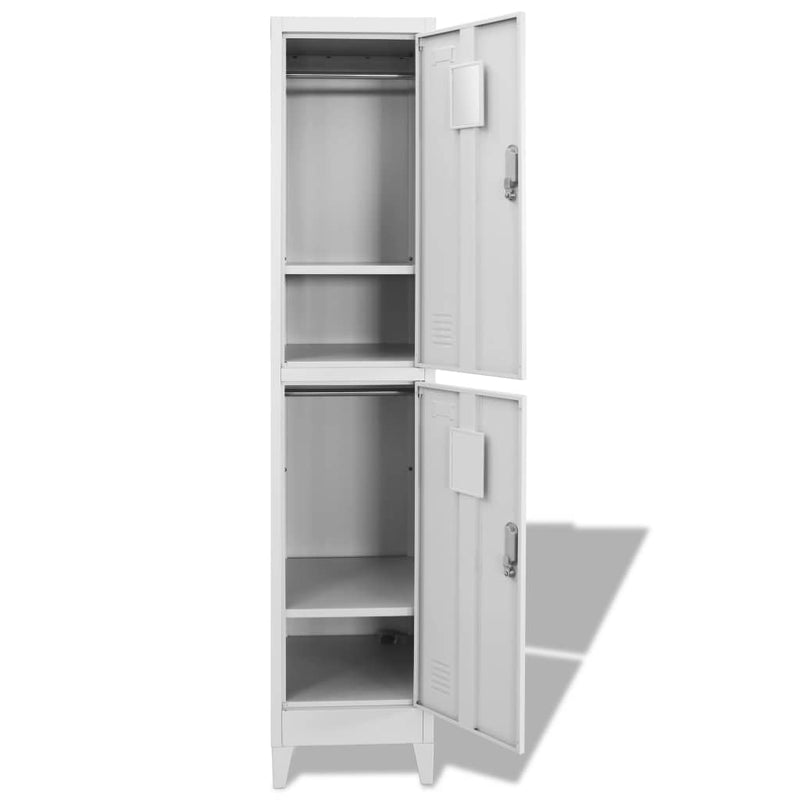 Locker Cabinet With 2 Compartments 38 x 45 x 180 Cm