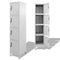 Locker Cabinet With 4 Compartments 38 x 45 x 180 Cm