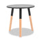 Side Table Set Solid Pinewood Black 2 Pieces