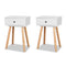 Bedside Tables 2 Pcs Solid Pinewood 40 x 30 x 61 Cm White