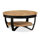 Coffee Table 65 Cm Solid Rough Mango Wood