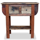 Console Table Solid Reclaimed Wood 80 x 35 x 80 Cm
