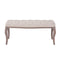 Bench Linen Solid Wood 110 X 38 X 48 Cm Cream White