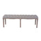 Bench Linen Solid Wood 150 X 40 X 48 Cm Light Grey