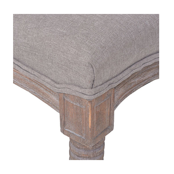 Bench Linen Solid Wood 150 X 40 X 48 Cm Light Grey