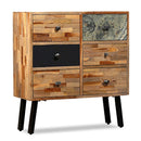 Side Cabinet With 6 Drawers 70 X 30 X 76 Cm Solid Reclaimed Teak