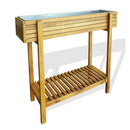 Raised Garden Planter Solid Acacia Wood And Zinc