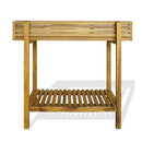 Raised Garden Planter Solid Acacia Wood And Zinc