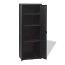 Garden Storage Cabinet With 3 Shelves Black