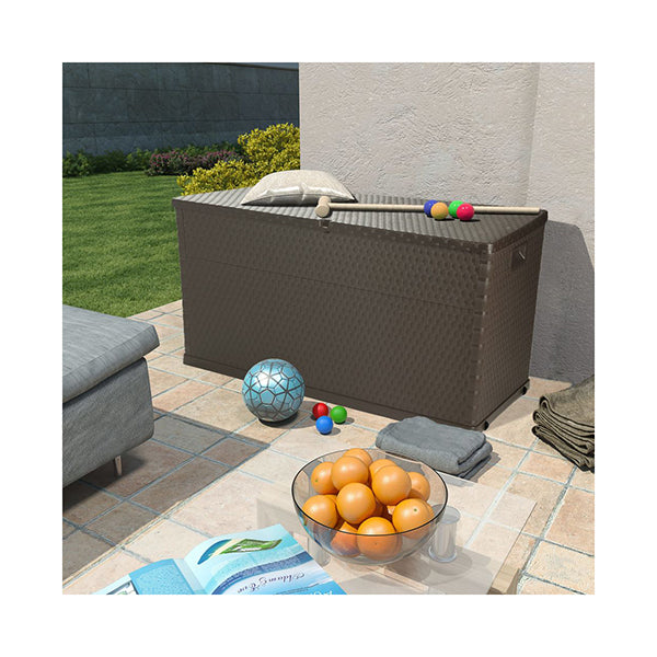 Garden Storage Box 420 L Brown
