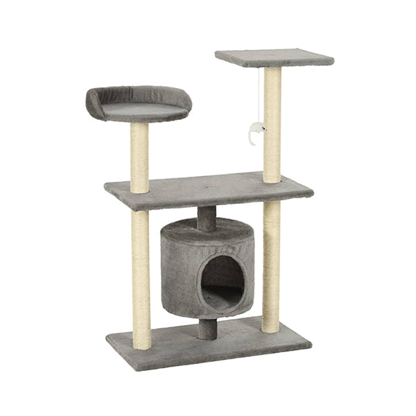 Cat Tree With Sisal Scratching Posts 95 Cm Grey
