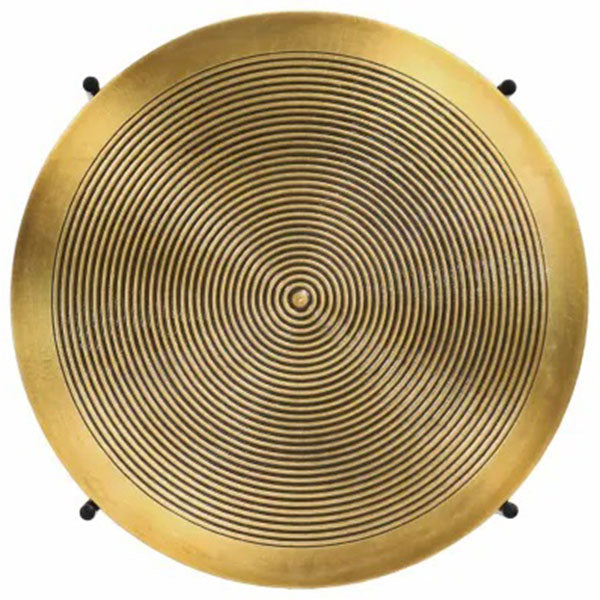 2 Pieces Brass-Covered MDF Table Set