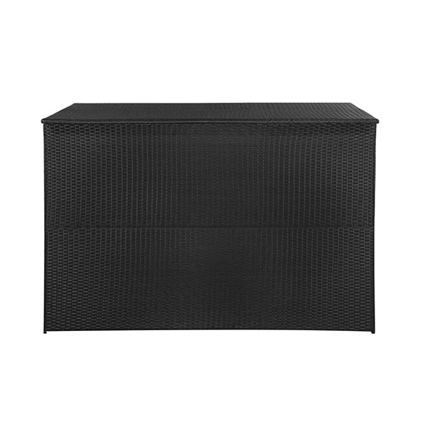 Outdoor Storage Box Poly Rattan 150 X 100 X 100 Cm Black
