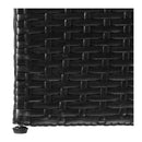 Outdoor Storage Box Poly Rattan 150 X 100 X 100 Cm Black