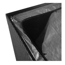 Outdoor Storage Box Poly Rattan 150 X 100 X 100 Cm Black