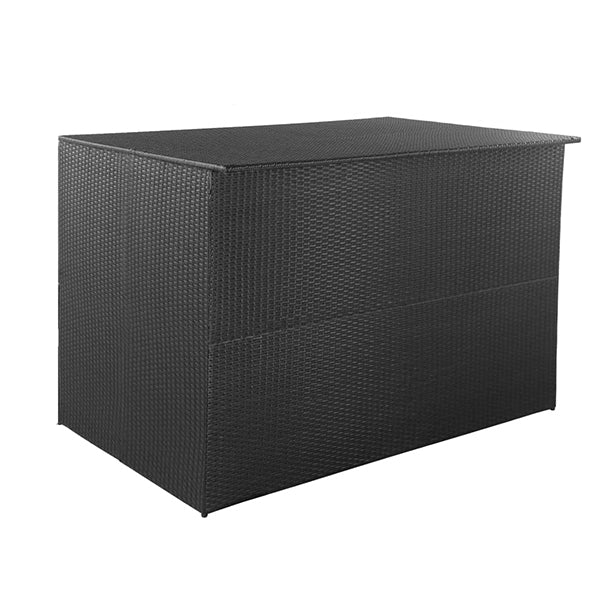 Outdoor Storage Box Poly Rattan 150 X 100 X 100 Cm Black