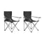 Camping Table And Chair Set 3 Pieces Grey