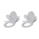 Toilet Seats With Soft Close Lids 2 Pcs Plastic White