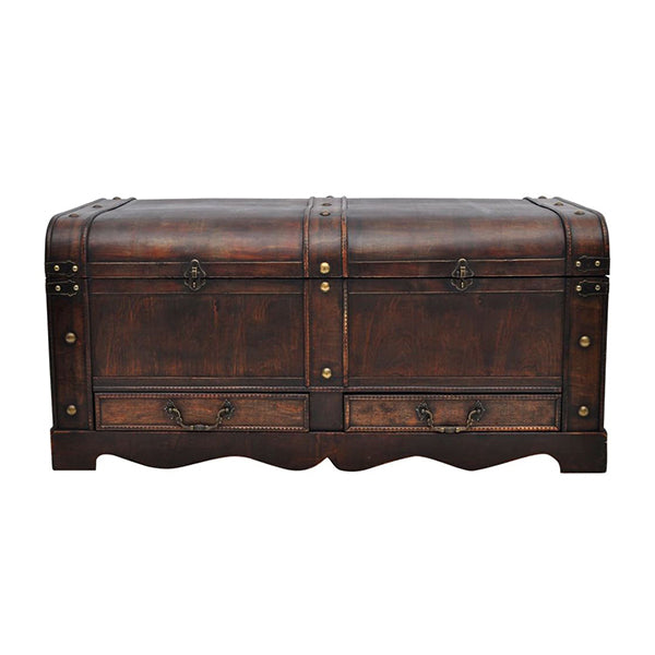 Wooden Treasure Chest Large Brown