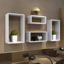 Cuboid shelf Set Of 4 White