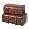 Wooden Treasure Chests 2 Pcs Vintage Brown