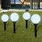 Garden Path Solar Ball Light LED 15 Cm With Ground Spike 4 Pcs
