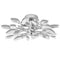 Ceiling Lamp White & Transparent Acrylic Crystal Leaf Arms