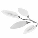 Ceiling Lamp White & Transparent Acrylic Crystal Leaf Arms