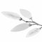 Ceiling Lamp White & Transparent Acrylic Crystal Leaf Arms