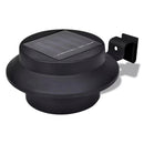 Outdoor Solar Fence Gutter Lamp Set 6 Pcs Black