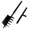 Ground Drill With Handle Auger Bit 200 mm Three Spirals Steel