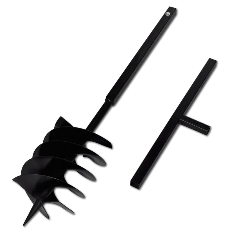 Ground Drill With Handle Auger Bit 200 mm Three Spirals Steel
