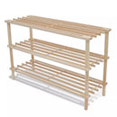 Wooden Shoe Rack 3-Tier Shoe Shelf Storage 2 Pcs