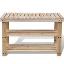 2-in-1 Wooden Shoe Rack With Bench Top Durable