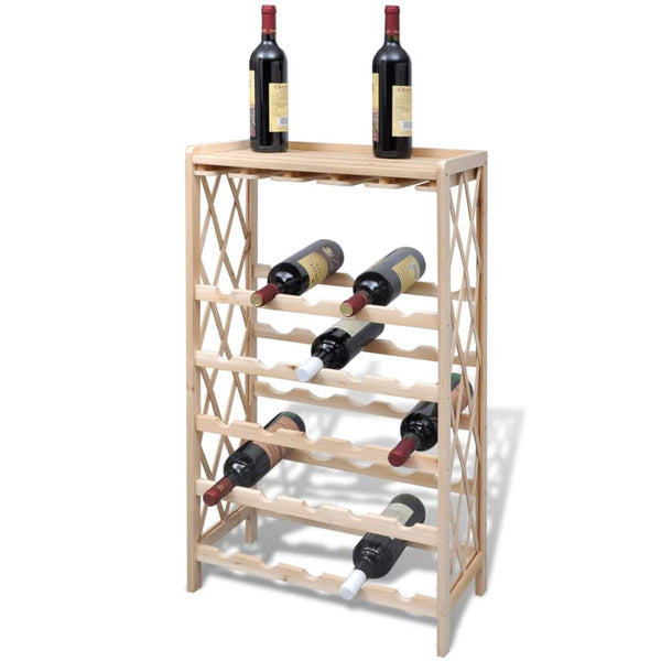 Wine Rack For 25 Bottles Wood