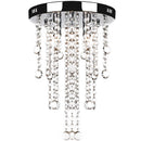 White Metal Ceiling Lamp With Crystal Beads