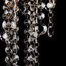White Metal Ceiling Lamp With Crystal Beads