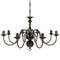 Antique Black Metal Chandelier 8 x E14 Bulbs